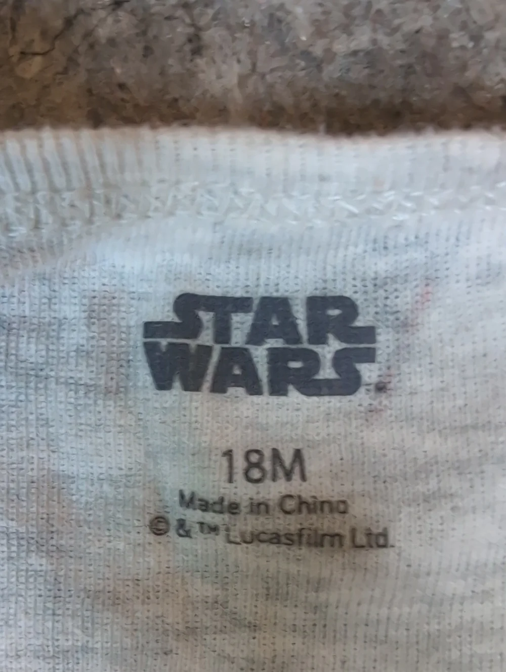 Star Wars White Footed One-Piece Pajamas with Multicolor Character Print 18 Mos